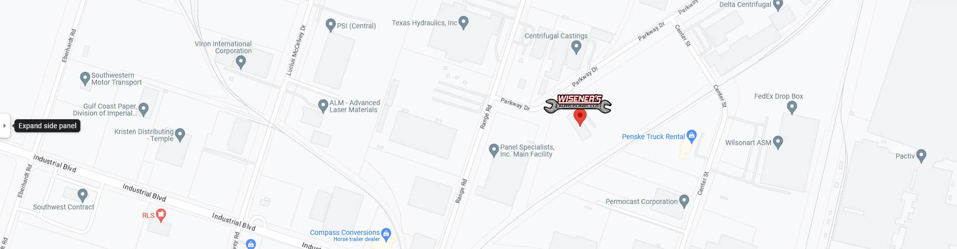 newmap2025 Wisener's Auto Clinic - Map
